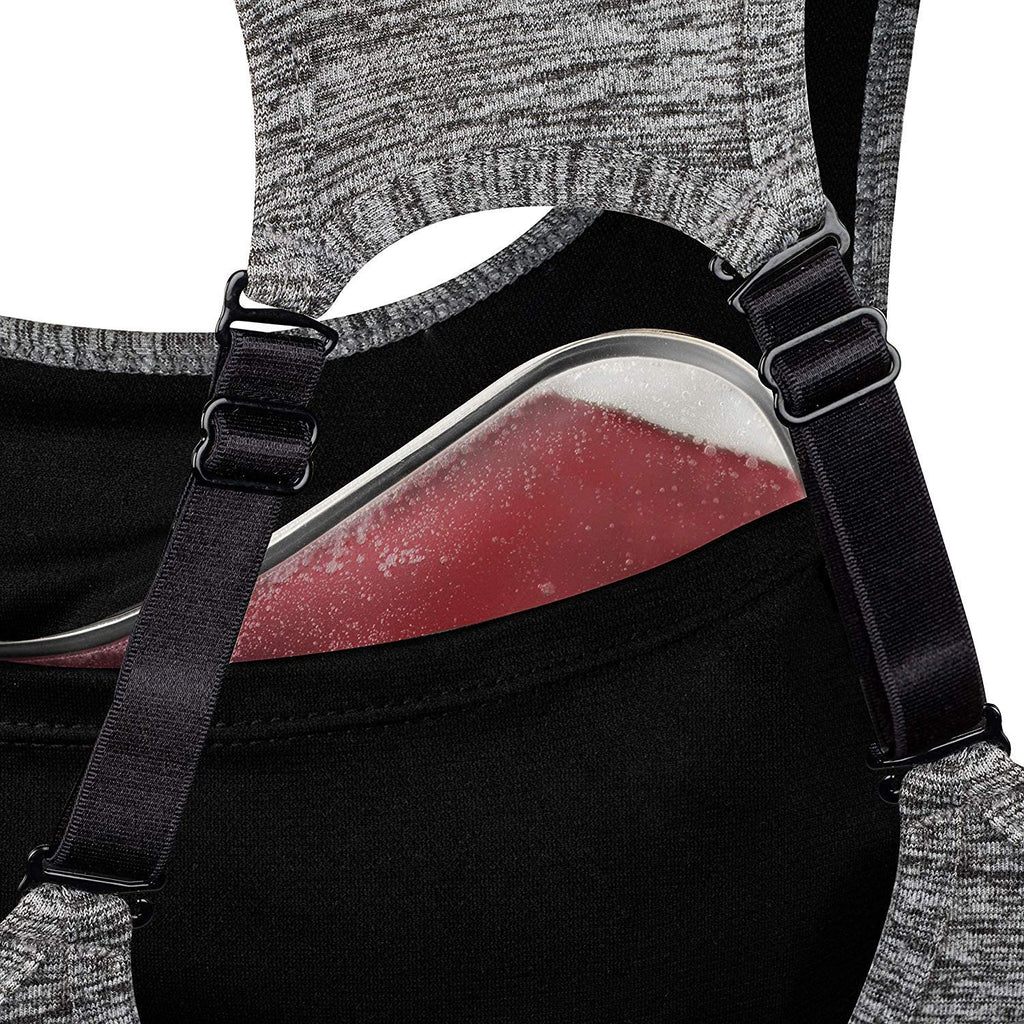 The Original WineRack Booze Bra Flask - Adjustable Design - Holds 25oz of Booze (Grey)