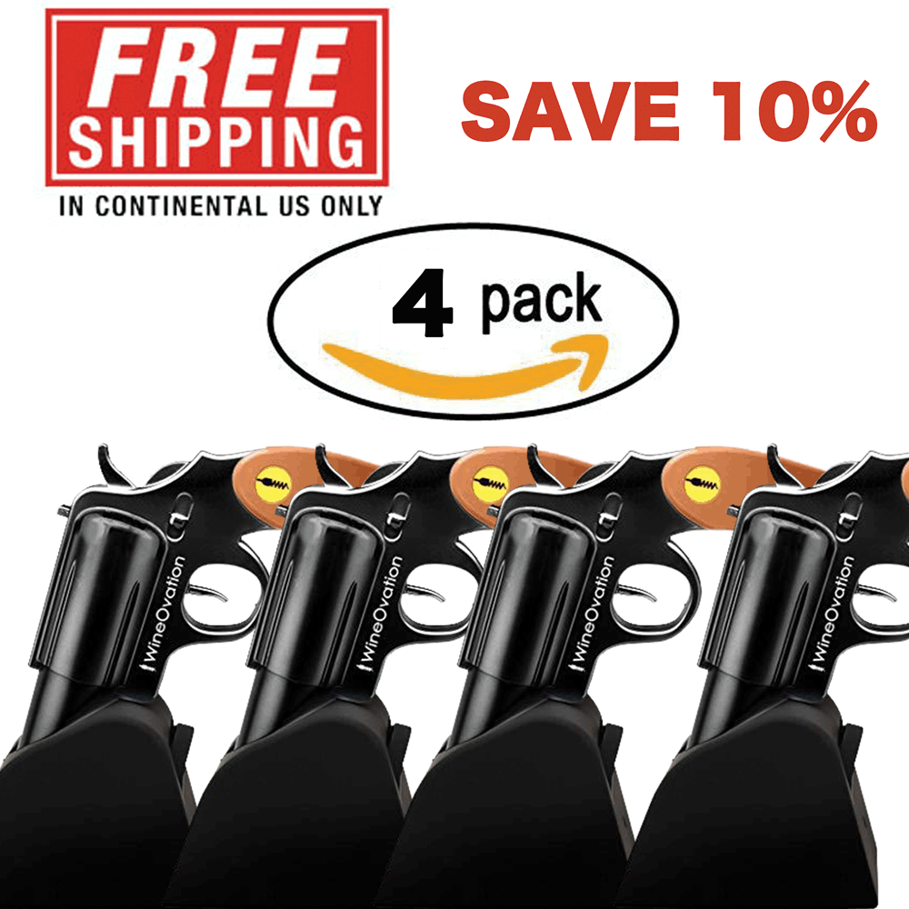 Wine Gun Black - 4 Pack Special - Save 10%