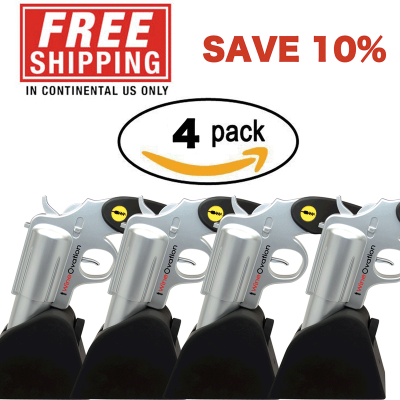 Wine Gun Silver - 4 Pack Special - Save 10%